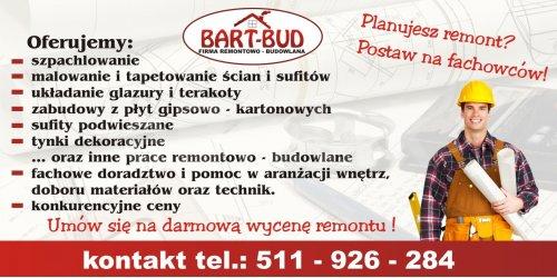Bart-Bud, Paweł Korzunowicz, Poświętna 35/3, Bielsk Podlaski (tel. 511-926-284)