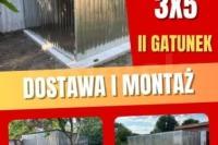 Garaż blaszany 3x5 II gatunek jednospadowy dostawa + montaż