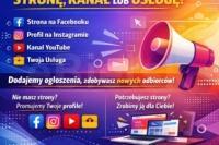 Promuj swoją stronę Facebook, Instagram, YouTube lub usługę przez ogłoszenia