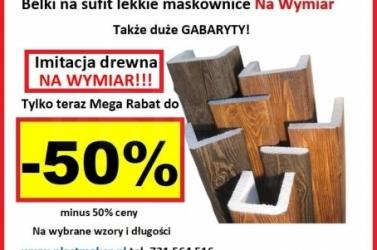 Mega Rabat - Maskownice na wymiar, Belki sufitowe rustykalne