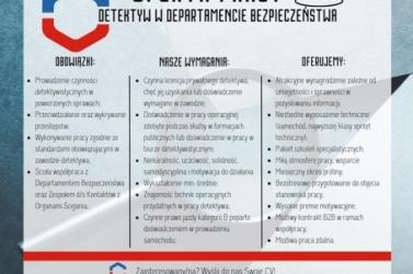 Detektyw w departamencie bezpieczeństwa