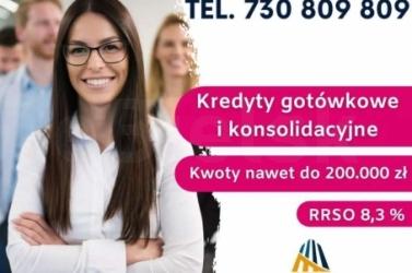 Konsolidacja kredytów z dodatkową gotówką do 200 tys. RRSO 8,3