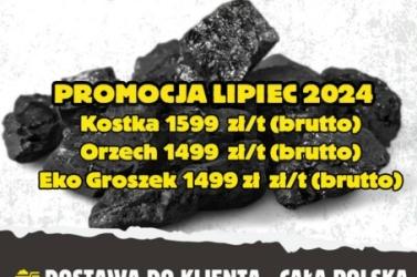 Węgiel hurt z polskich kopalni. Promocja Lipiec 2024