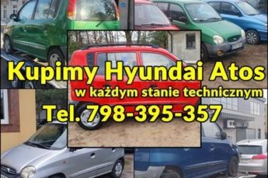 Skupujemy Hyundai Atos w każdym stanie technicznym oraz inne Hyundaie