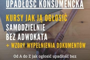 Kurs jak ogłosić upadłość konsumencką + wzory dokumentów + instrukcje i p