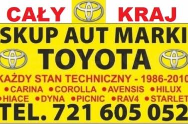 Kupię Stare Toyoty Corolla Carina Avensis Picnic Hiace, Skup Aut Bielsk Podlask