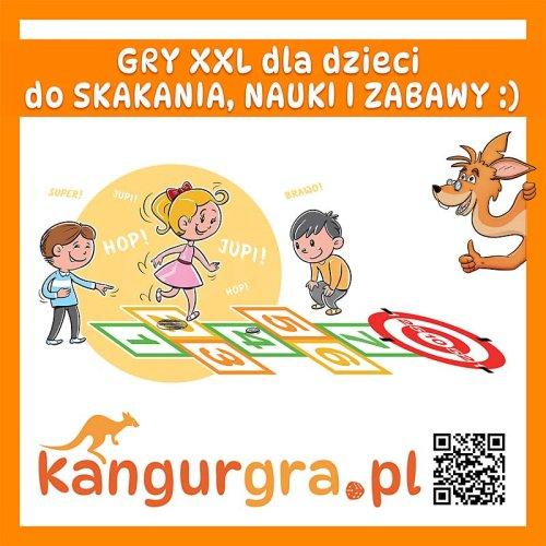 wielkoformatowe gry XXL dla DZIECI do skakania, nauki i zabawy od KangurGra.pl