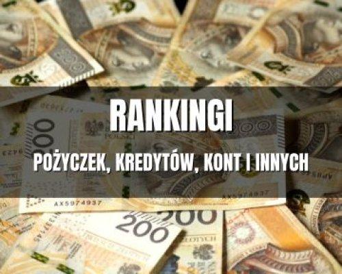 Rankingi produktów finansowych: kredytów, inwestycji, ubezpieczeń