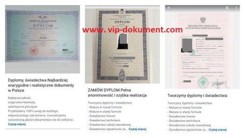 Dyplom wyższej uczelni, średnie matura w 7 dni.