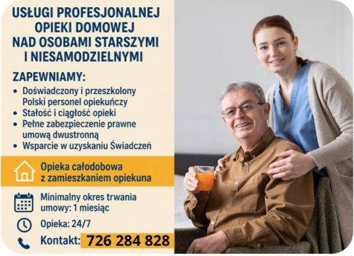 Opieka Seniora Całodobowa w Domu - Zamów Opiekunkę Bielsk Podlaski Całe Podlaskie/ Opiekunka 24h