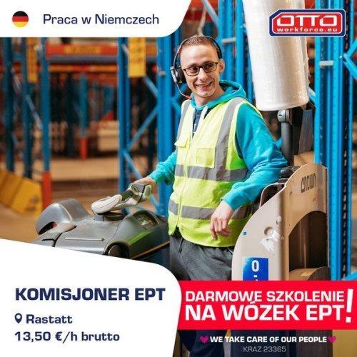 Komisjoner. 13,50Euro/h-Szkolenie na wózki + PREMIA 850Euro!(Niemcy)!