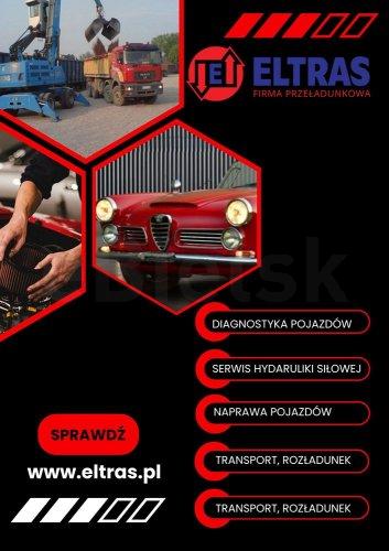 USŁUGI TRANSPORTOWE ROZŁADUNEK NAPRAWA POJAZDÓW BADANIA ELTRAS BIAŁYSTOK