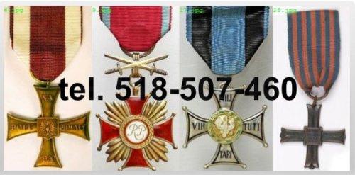 Kupię stare ordery, medale, odznaki, odznaczenia, orzełki tel.518-507-460