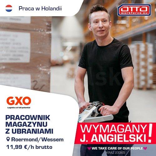 Holandia - pracownik magazynu GXO. Nawet 11,99 EUR/h