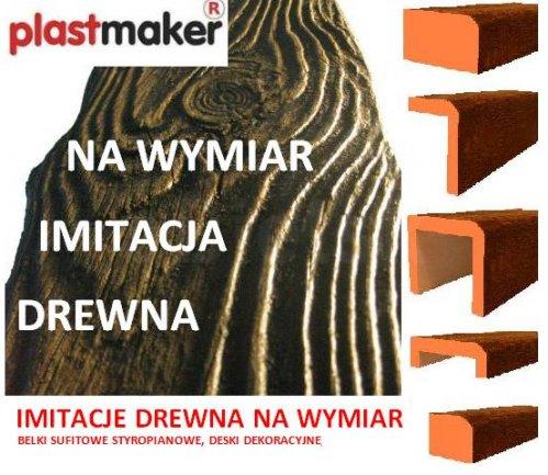 Promocja -  Imitacja drewna NA WYMIAR Rustykalne belki dekoracyjne ozdobne styropianowe imitacje drewna
