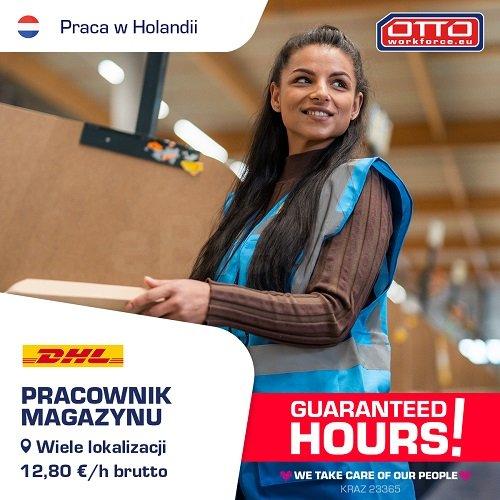 Pracownik/czka magazynu DHL- guaranteed hours!.
