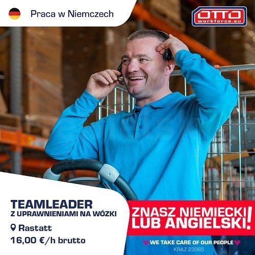 Team leader z uprawnieniami na wózki(Niemcy)!